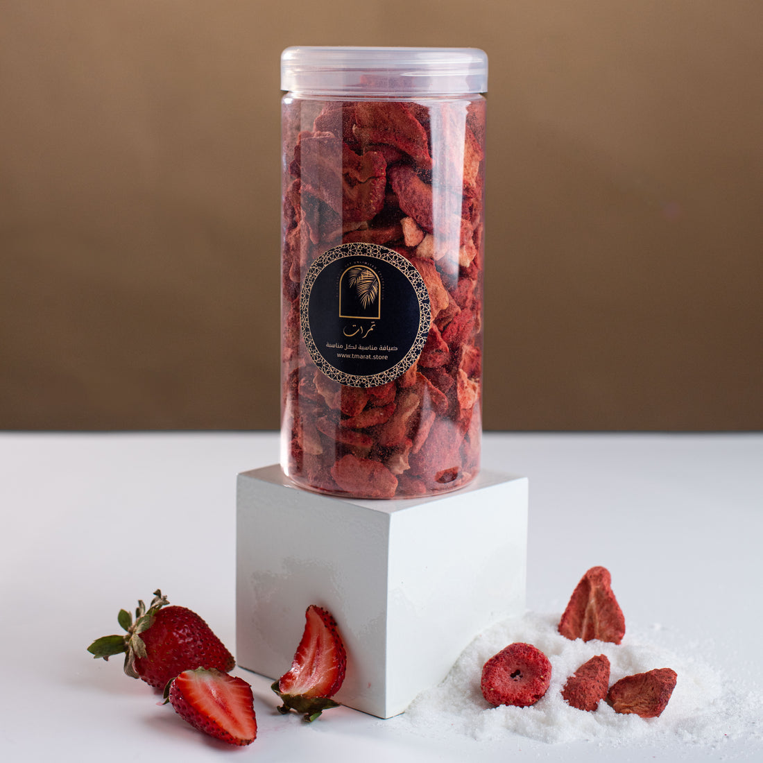 فراولة مجففة مقرمشة🍓
