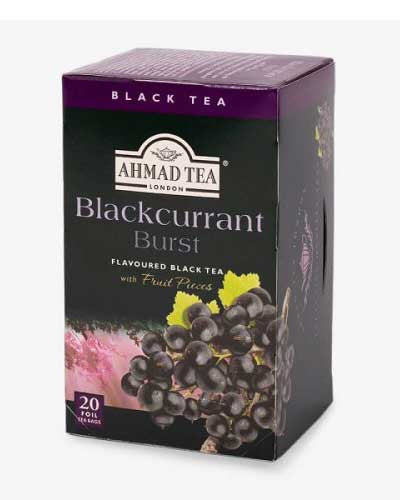 شاي أحمد تي بنكهة العنب الأسود - ٢٠ فتلة فويل