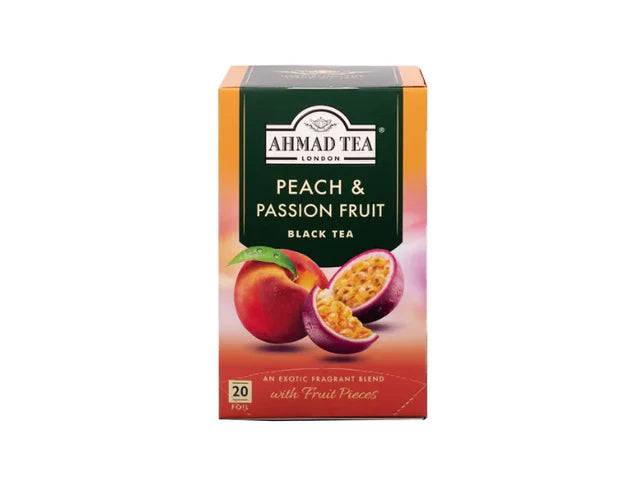 شاي أحمد تي بنكهة  الباشون فروت والخوخ - ٢٠ فتلة فويل