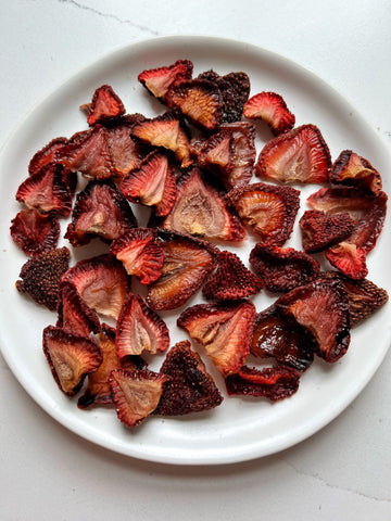 شرائح فراولة مجففة